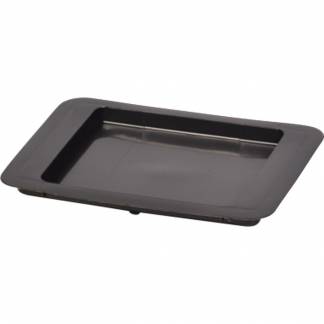 L&aring;g, Aved&oslash;re, 24,8x24,8x2,1cm, sort, genanvendt plast