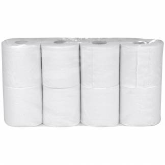 Toiletpapir, neutral, 2-lags, 34,5m x 9,4cm, Ø10cm, hvid
