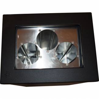 Indsats, V-Part, grå, aluminium, til firkantet affaldsspand