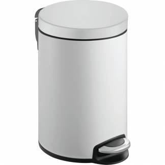 Pedalspand, EKO Serene, hvid, st&aring;l, 8 l