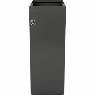 Affaldsspand, V-Part, mørkegrå, pulverlakeret stål, 55 l, med frontlåge