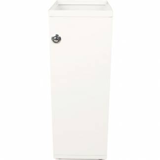 Affaldsspand, V-Part, hvid, pulverlakeret stål, 55 l, med frontlåge