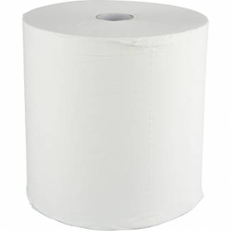 Håndklæderulle, ABENA Care-Ness Excellent, 2-lags, 285m x 20cm, Ø20cm, hvid, nyfiber