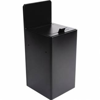 Affaldsspand, V-Part, sort mat, pulverlakeret stål, 1-rums, 1x20 l