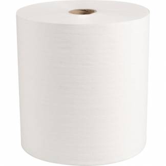 Håndklæderulle, ABENA Care-Ness Excellent Minus, 1-lags, 300m x 19,8cm, Ø19,5cm, hvid, nyfiber