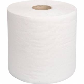 Værkstedsrulle, ABENA Care-Ness Basic, 1-lags, 450m x 23,6cm, Ø25cm, hvid