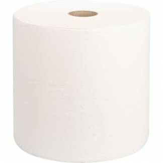 Værkstedsrulle, neutral, 2-lags, 501m x 32,5cm, Ø33cm, hvid