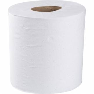 Håndklæderulle, neutral, 1-lags, Midi, 300m x 20x20cm, Ø19cm, hvid, genanvendt papir