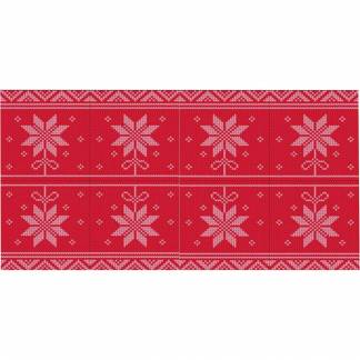 Kuvertløber, Christmas star, 2400x40cm, rød, airlaid, perforeret for hver 1