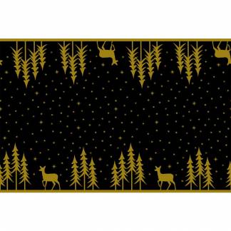 Kuvertløber, Golden Winter, 2400x40cm, sort, airlaid, perforeret for hver 1