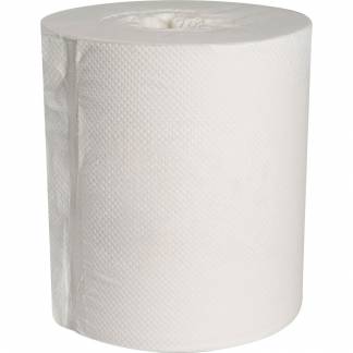 Håndklæderulle, ABENA Care-Ness Excellent, 2-lags, Midi, 153m x 19,6cm, Ø19,5cm, hvid, nyfiber
