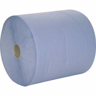 Værkstedsrulle, neutral, 2-lags, 360m x 36cm, Ø27cm, blå