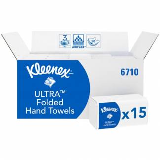 Håndklædeark, Kimberly-Clark Kleenex, 3-lags, Z-fold, 31,8x21,5cm, 10,6 cm, hvid
