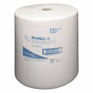 Værkstedsrulle, Kimberly-Clark Wypall L40, 3-lags, 380m x 37cm, Ø38cm, hvid
