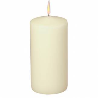 Bloklys, 20cm, Ø9,6cm, champagne, 120 timer