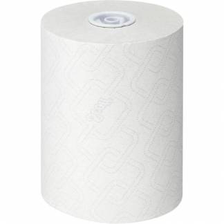 Håndklæderulle, Kimberly-Clark Scott, 1-lags, 190m x 19,8cm, hvid, blandingsfibre