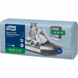 Industriaftørring, Tork W4, 1-lags, 41,5x35,5cm, 10,8 cm, blå