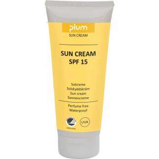 Solcreme, Plum, 200 ml, uden farve og parfume, SPF 15