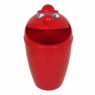 Affaldsspand, rød, polyester, 75 l, smiley, til kildesortering