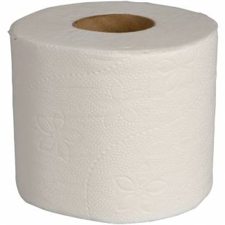 Toiletpapir, neutral, 2-lags, 44m x 9,5cm , Ø12cm, hvid