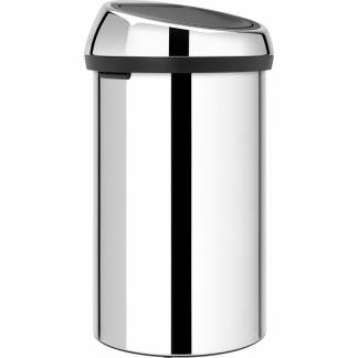 Affaldsspand, Brabantia Touch bin, stål blank, rustfrit stål, 60 l