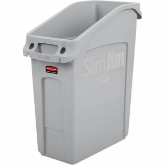 Affaldsspand, Rubbermaid Slim Jim, grå, plast, 49 l