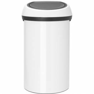 Affaldsspand, Brabantia Touch bin, hvid, plast/stål, 60 l