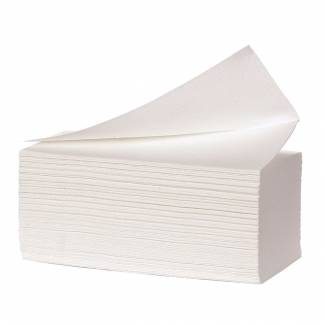 Håndklædeark, neutral, 3-lags, V-fold, 21,5x24cm, 10,5 cm, hvid