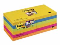 Post-it blok Super Sticky ass. 76x76mm 12blk/pak Rio