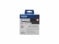 Label Brother DK22251 sort/rød 62mmx15,24m