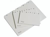 Kartoteksalfabeter Esselte plast gr&aring; A5  21681