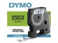 Labeltape DYMO D1 45012 S0720520 12mmx7m rød på klar