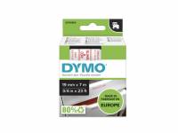 Labeltape DYMO D1 45805 S0720850 19mmx7m rød på hvid