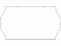 Prisetiket hvid neutral permanent lim 32x19mm 1000stk/rl