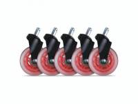 Hjul t/L33T gaming stol r&oslash;de bl&oslash;de 5stk/pak R&oslash;d 95x125x200mm (5EA)