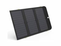 21W Solar Charger 2xUSB+USB-C, Black