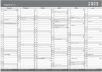 Kontorkalender A2 m/whiteboard 59,4x42cm 2023 2688 00