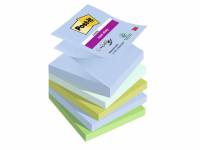 Post-it Super Sticky Z-Notes Oasis farvekollektion 76mmx76mm 90ark/blk 5blk/pak Oasis farvekollektio