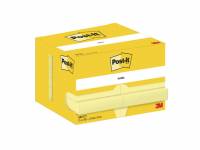 Post-it blok 100% PEFC Canarygul 76x51mm 12blk/pak Gul 1x1x1mm (12EA)