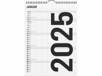 Familiekalender Black and white 7 kol. 2025