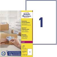 Etiket Avery m/BlockOut hvid 199,6x289,1mm 1/ark 100ark/pak