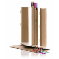 Paprør 4-kantet A2 435x105x105mm m/P&S brun 10stk/pak