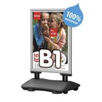 Gadeskilt TWIN  Light B1 Wind-pro 70x100cm grå