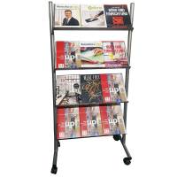 Brochurestander TWIN Mobile m/16xA4 sølv