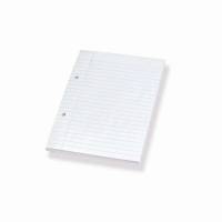 Standardblok u/omslag A5 linieret med 2 huller Hvid