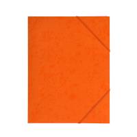 Kartonmapper C4 med 3 klapper & elastik orange 400g
