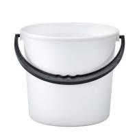 Spand m/hank hvid 10l