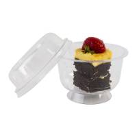 Højt låg til dessertbæger Ø100x30mm 50stk/pak