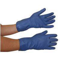 Latexhandsker large (8½-9) blå 12par/pak