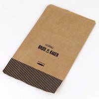 Bagerpose 4kg ribbet brun Friskbagt br&oslash;d og kager 1000stk